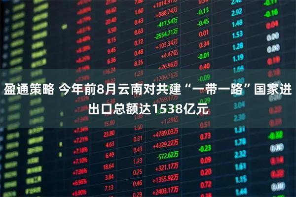 盈通策略 今年前8月云南对共建“一带一路”国家进出口总额达1538亿元